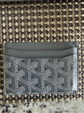 Goyard Goyardine Saint Sulpice Card Holder in Gray